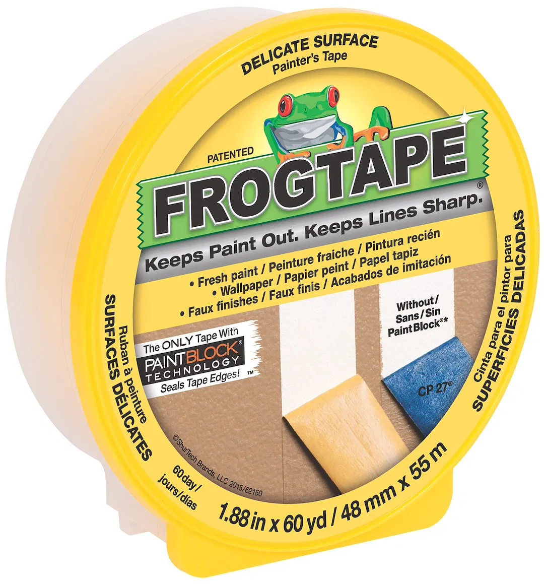 142920 – SHURTAPE Masking Tape, Used On Freshly Painted Delicate Surfaces (24 Hours Old)/ Faux Finishes/ Primed Wallb...